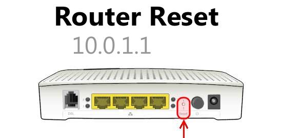 10.0.1.1 router reset