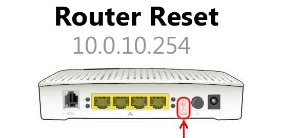10.0.10.254 router reset