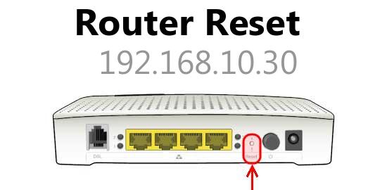 192.168.10.30 router reset