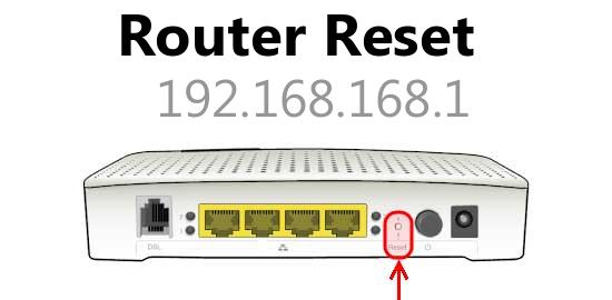 192.168.168.1 router reset