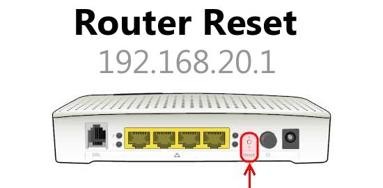 192.168.20.1 router reset