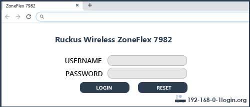 Ruckus Wireless ZoneFlex 7982 router default login