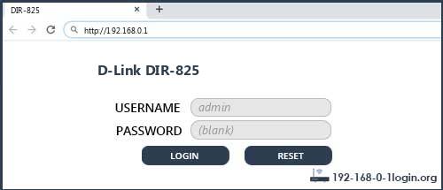 D Link DIR 825 Default Username password And Default Router IP