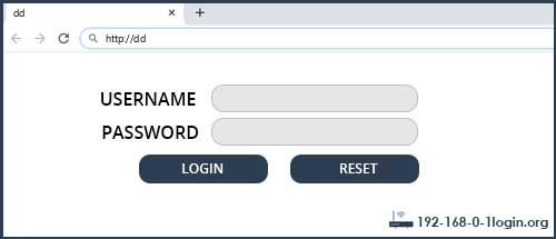 dd default username password